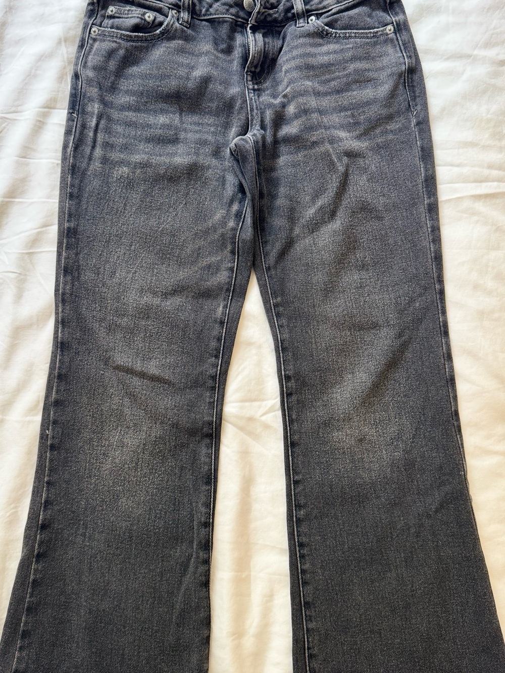 PacSun Women's Washed Black Wide-Leg Jeans